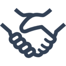 シンプルなハンドシェイクアイコン