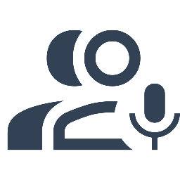 複数の人とマイクのアイコン